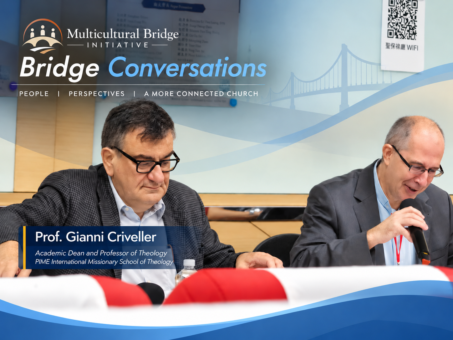 Professor Gianni Criveller speaking at a Bridge Conversations panel